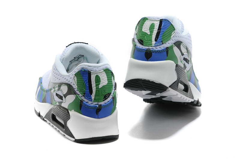 Air Max 90 Chaussures Hommes PRM EM Tissage camouflage Blanc Bleu (3)